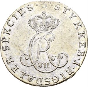 CHRISTIAN VII 1766-1808, KONGSBERG, 1/5 speciedaler 1798. S.5