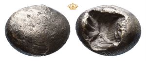 IONIA, uncertain mint. Circa 650-600 BC. EL hemihekte (1/12 stater), Lydo-Milesian standard (1,02 g).