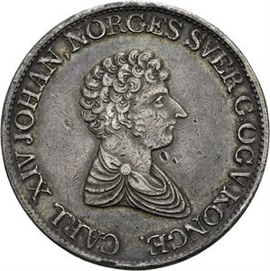 CARL XIV JOHAN 1818-1844. KONGSBERG. Speciedaler 1835 med stjerne. Små riper/minor scratches