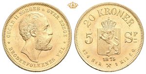 20 kroner/5 species 1875