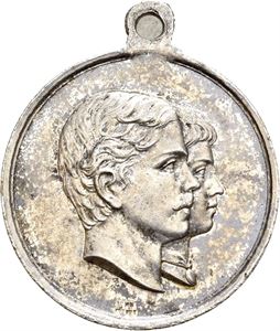 Kronprinsparet 1881. Sølv med hempe. 23 mm