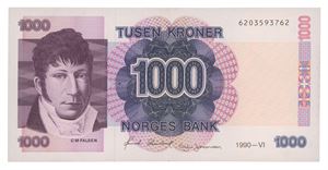 Norway. 1000 kroner 1990. 6203593762