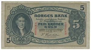 5 kroner 1932. M6752224