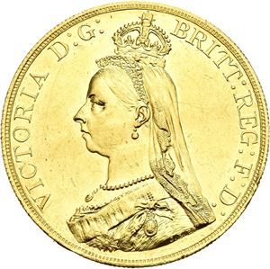 Victoria, 5 pounds 1887
