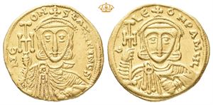 Constantine V Copronymus, AD 741-775 with Leo III. AV solidus (4,37 g)