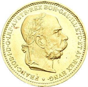 Franz Josef, 20 coronas 1896