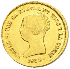 Isabella II, 100 reales 1855.