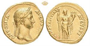 Antonia Minor. Augusta, AD 37 and 41. AV aureus (18,5 mm; 7,73 g)