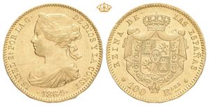 Isabella II, 100 reales 1864. Madrid