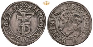 Frederik III (1648 - 1670) 2 mark 1654 Ex Riibe mynthandel.