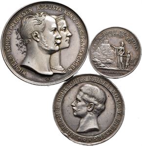3 German medals in silver