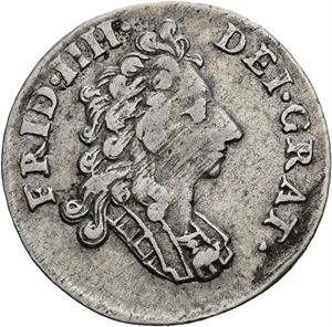 FREDERIK IV 1699-1730. 8 skilling 1710. S.4