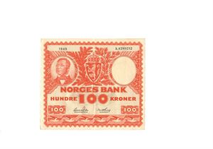 100 kroner 1949. A4289232