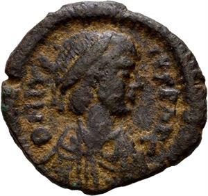 Justin I 518-527, Æ decanummium, Antiokia. R: Stor I