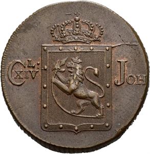 CARL XIV JOHAN 1818-1844, KONGSBERG. 1 skilling 1820