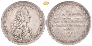 Frederik V. Kongehusets jubileum 1749. Wahl. Sølv