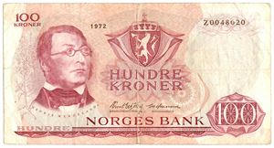 100 kroner 1972. Z0048620