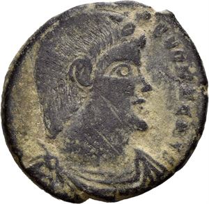 Decentius 351-353, Æ double maiorina, Trier 352-353 (8,12 g). His bare head r./Large christogram