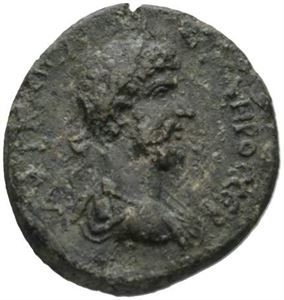 PONTOS, Amasia, Lucius Verus 161-169, Æ35. R: Marcus Aurelius og Lucius Verus stående mot hverandre