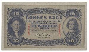 10 kroner 1929. O3860592