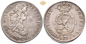 Norway. 1/2 speciedaler 1669. RR. S.21