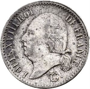 Ludvig XVIII, 1/4 franc 1817 B