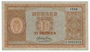10 kroner 1945. A3861052