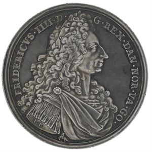 Freden i Frederiksborg 1720. Berg. Sølv. 60 mm