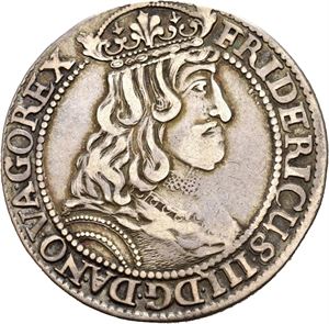 FREDERIK III 1648-1670, CHRISTIANIA, 1/2 speciedaler 1656. RR. S.16