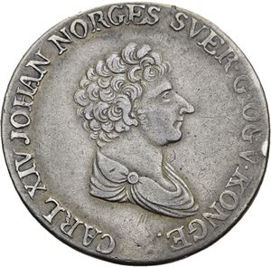 CARL XIV JOHAN 1818-1844. KONGSBERG. 24 skilling 1827/5. Liten kantskade/minor edge nick