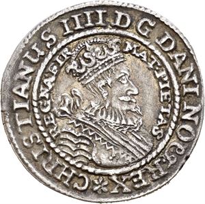 CHRISTIAN IV 1588-1648, CHRISTIANIA, 1/8 speciedaler 1639. Ripe på revers/scratch on reverse. S.7