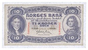 10 kroner 1938. X6058952