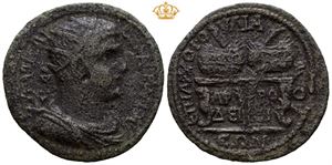 CARIA, Aphrodisias. Valerian I. AD 253-260. Æ 35 mm (13,24 g).