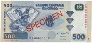 Congo Dem.rep. 500 francs