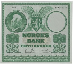 50 kroner 1953. B.0956377