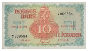 10 kroner 1944. Y809584