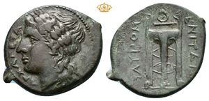 SICILY, Tauromenion. Circa 336-317 BC. Æ hemilitron (20 mm, 4,40 g).