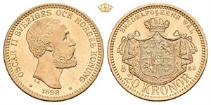 Oskar II, 20 kronor 1898