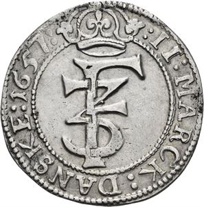 FREDERIK III 1648-1670. 2 mark 1657. S.37