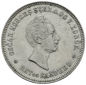 1/2 speciedaler 1850. Ex. Norsk Numismatisk Forening 4/10-1932 nr.3