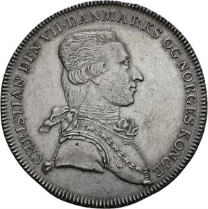 CHRISTIAN VII 1766-1808. KONGSBERG. Reisedaler 1788. S.7