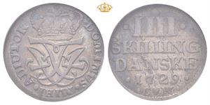 4 skilling 1729. København