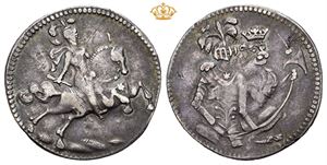Sølvavslag av Gyldenløves dukat u.år/n.d. (1,73 g.). S.4a