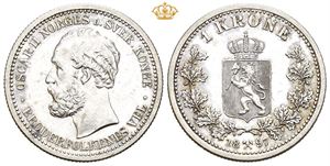 1 krone 1897. Liten ripe/minor scratch