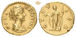 Diva Faustina Senior. Died AD 140/141. AV aureus (18 mm; 7,12 g)