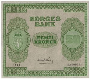 50 kroner 1948. B0309963