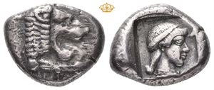 CARIA, Knidos. Circa 490-465 BC. AR drachm (6,17 g)