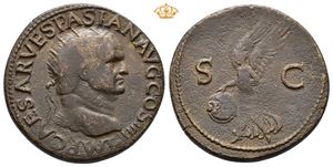 Vespasian. AD 69-79. Æ dupondius (11,74 g).