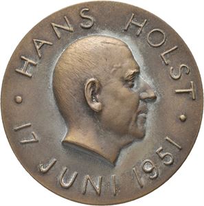 Hans Holst. 17.juni 1951. Hansen. Bronse. 57 mm