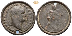 Vespasian. Circa AD 400. Æ cast contorniate (37 mm; 24,78 g).